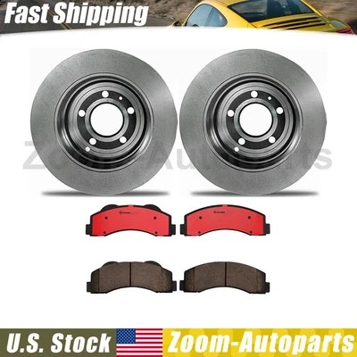 Kit de rotores de freno delanteros y pastillas de freno Brembo OE para Ford Expedition 2010-2016 Foto 1 de 4