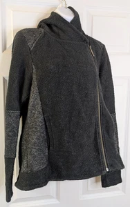 Lucky Brand, Damen, asymmetrisch, Kapuzenjacke, schwarz und grau, Gr. XL - Bild 1 von 3