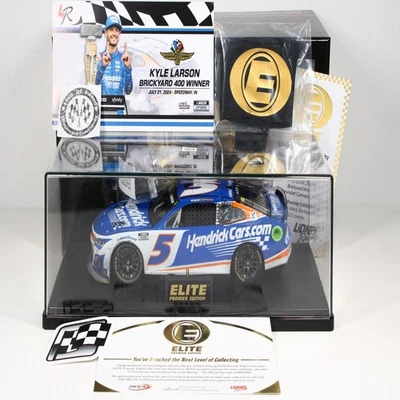 KYLE LARSON 2024 ELITE PREMIER #5 INDY/BRICKYARD 400 WIN HENDRICKCARS /225 MADE - Image 1 of 4