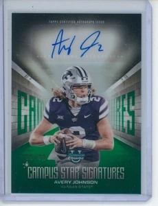 2025 Bowman Chrome U Avery Johnson Campus Star Signatures GREEN REFRACTOR 55/99 - Bild 1 von 2