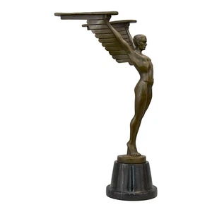 Icarus Greek Mythology Real Bronze Metal Art Sculpture Statue on Marble Base - Picture 1 of 6