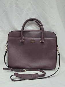 Kate Spade New York Laptop Bag – Plum Saffiano Leather – 13.5" x 10.5" - Afbeelding 1 van 9