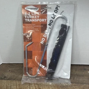 E-Z Lift Truthahn Transport Holzgriff Edelstahl Hakenheber Küchenwerkzeug Neu - Bild 1 von 10