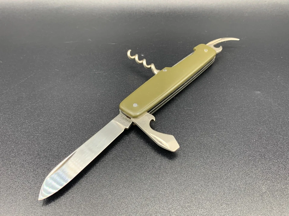 Cuchillo Plegable de Bolsillo Militar HAPO Austriaco De Colección 4 Hojas Inox Acero Inoxidable Foto 1 de 4