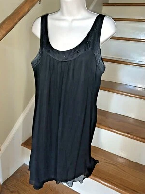 Vestido Babydoll de Seda Forrado JONATHAN MARTIN Sin Mangas Calce Suelto Talla M ❤️tw4j13 Foto 1 de 4