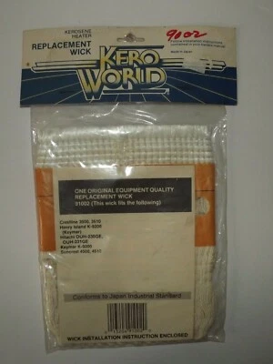 Aquecedor de querosene Kero World #91002 pavio de substituição novo estoque antigo  - Imagem 1 de 4