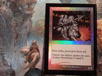 Silver Knight Scourge Foil. (PANGOLIN MTG) OG Print. Front LP- Back NM- See pics - Image 1 of 4