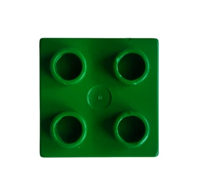 Lego Duplo Grundbausteine 1 x 4 Standard in grün/ gebraucht, einzeln - Bild 1 von 2