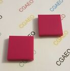 2 X Lego 3068B Tile 2 X 2 With Groove - Magenta