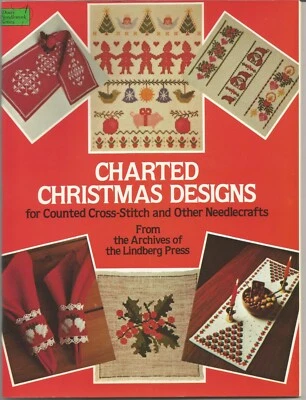 Charted Christmas Designs Counted Cross-stitch Needlecraft Pattern Book 48 Pages - Image 1 of 2