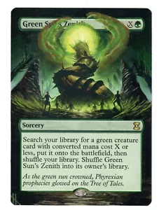 Green Sun's Zenith Altered Full Art Magic the Gathering Eternal Masters Sorcery - Picture 1 of 1
