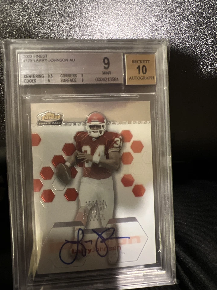 2003 Topps Finest - Rookie #125 Larry Johnson /999 (AU, RC) - Image 1 of 2