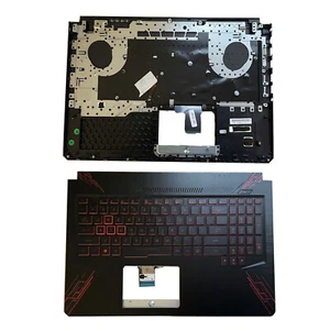 New Palmrest W/ Red Backlit Keyboard For ASUS TUF Gaming FX504 FX504G FX80 FX80G - Picture 1 of 10