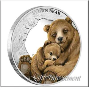 Mother’s Love – Brown Bear 2014 1/2oz Silver Proof Coin - Picture 1 of 4