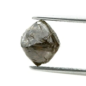 Big raw diamond 2.97ct grayish brown sparkling antique polyhedron shape for gift - Picture 1 of 14
