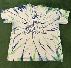 Reebok The Answer Bulldog Tie Dye T Shirt Size Mens Size XL White Green Purple - Picture 1 of 7