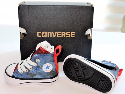 Converse All Star Bebé Niños, Azul Lona Moda Zapatos Informales Junior Talla 2 Nuevo en Caja Foto 1 de 4