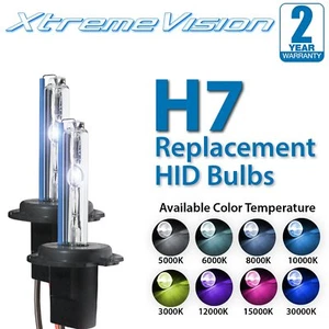 XtremeVision H7 HID Xenon Replacement Bulbs - 4300K 5000K 6000K 8000K 10000K - Picture 1 of 8
