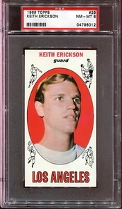 1969 Topps Basketball # 29 Keith Erickson (NM-MT) PSA 8 - Picture 1 of 2