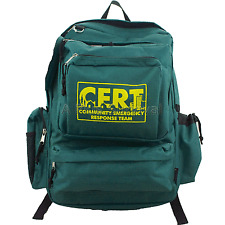 C.E.R.T. Logo Deluxe Green Emergency Survival Response Backpack 8 Compartments!