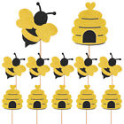 20 Pcs Cupcake-Topper-Sticks Mit Wabenstruktur Bienen Dekorationen Kuchen