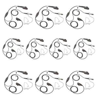 10 X HYTERA COVERT ACOUSTIC TUBE EARPIECE WITH MIC & PTT FOR PD705 PD785 PD782 - Image 1 of 4