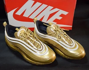 Nike Air Max 97 Size 10 Olympic Gold Metallic Shoes In Box CT4556-700 ~ HS7#7 - Picture 1 of 12