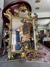 Spectacular Mirror Baroque Italian Wooden Xx Century Mirror