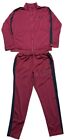 Under Armour Full Burgundy Tracksuit Jacket And Joggers Sweatpants L