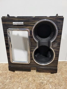 2010 LINCOLN NAVIGATOR CENTER CONSOLE SHIFT BEZEL/ CUP HOLDER. WOODGRAIN - Picture 1 of 10