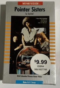 Vtg. Pointer Sisters So Excited BETA TAPE Musicvision Sealed RCA Video Betamax - Imagen 1 de 6
