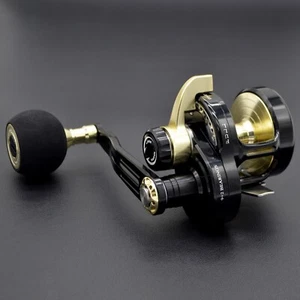Carrete de pesca de arrastre de barco en alta mar 9+2 BB suave carbono arrastre fuerte alarma clicker - Imagen 1 de 15