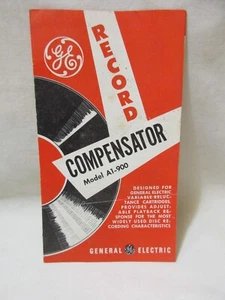 1953 Instructions for "GE Record Compensator, Model A1-900" - Picture 1 of 3