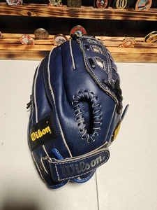 Wilson Optima Silver RHT Blue Softball Baseball Glove OS2 A9861 Right Hand throw - Picture 1 of 6