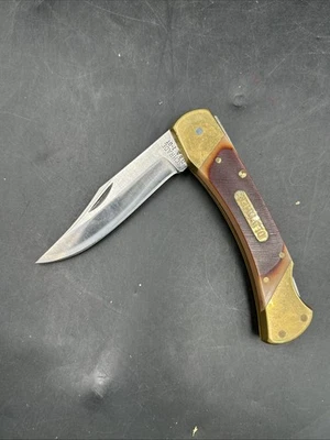 Cuchillo de bolsillo Old Timer Schrade EE. UU. 7-OT - Refuerzos de latón, cuchillo de bloqueo. Foto 1 de 4