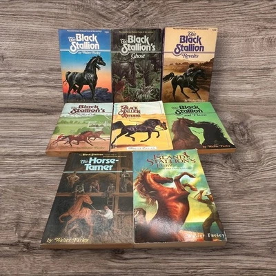 The Black Stallion Lot of 8 Childrens Chapter Books By Walter Farley 1970s Foto 1 de 4