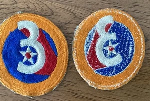 WWII U.S. AAF 3rd Army Air Forces Shoulder Sleeve Insignia, Khaki Cut Edge - Picture 1 of 4