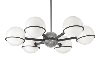 Lámpara de araña Dainolite SOF-286C Sofia 6 luces 28"W - negra Foto 1 de 4