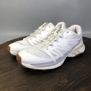 Salomon XT-Wings 2 scarpe uomo taglia 10 bianco gomma trail running Quicklace 417093 - Foto 1 di 10