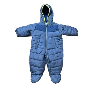 Carter's Baby Boy's Navy Blue Hooded Puffer Snow Suit Size 3-6 Months - Picture 1 of 3