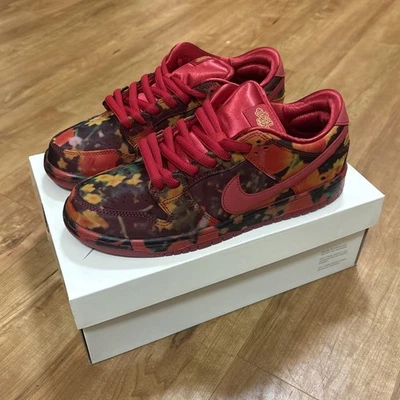 ¡Sellado! Talla 10 Nike SB Dunk Low Pro QS The Wizard of Oz Poppy Field FZ1291-600 Foto 1 de 4