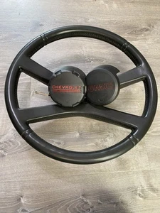 Chevrolet GMC Silverado C/K Chevy Black Steering Wheel 88-94 1988-1994 Sierra - Picture 1 of 24