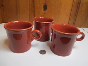 3 tazas de café Homer Laughlin Fiesta Ware pimentón 10 oz cerámica gres EE. UU. NUEVAS - Imagen 1 de 7