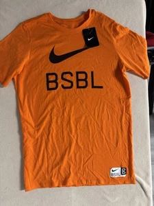 Nike Dri-FIT BSBL Boys Orange Short Sleeve Graphic T-shirt Size XL YouthBaseball - Picture 1 of 6