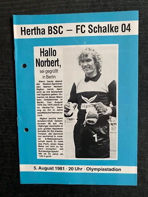 II. BL 81/82 Hertha BSC - FC Schalke 04, 05.08.1981 - Norbert Nigbur - Bild 1 von 4