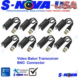 4 Pairs 8 PCS Coax CAT5 Camera CCTV BNC Video Balun Cable Transceiver Passive - Picture 1 of 5
