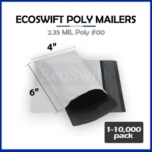 1-10000 4 x 6 "EcoSwift" Poly Mailers Envelopes Plastic Shipping Bags 2.35 MIL - Bild 1 von 5