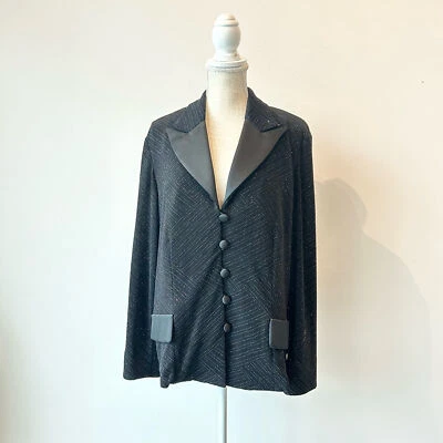 Cárdigan Alex Evenings XL negro pedrería Foto 1 de 4