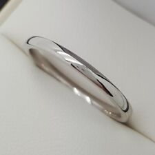 18ct White Gold Berry's 2mm Plain Wedding Band/Ring, Finger Size P 1/2