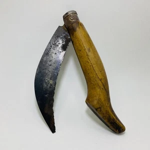 Antico coltello da tasca contadino, coltello pieghevole, coltello pieghevole firmato contadino - Foto 1 di 11